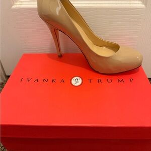 Ivanka Trump Tan Patent Heels